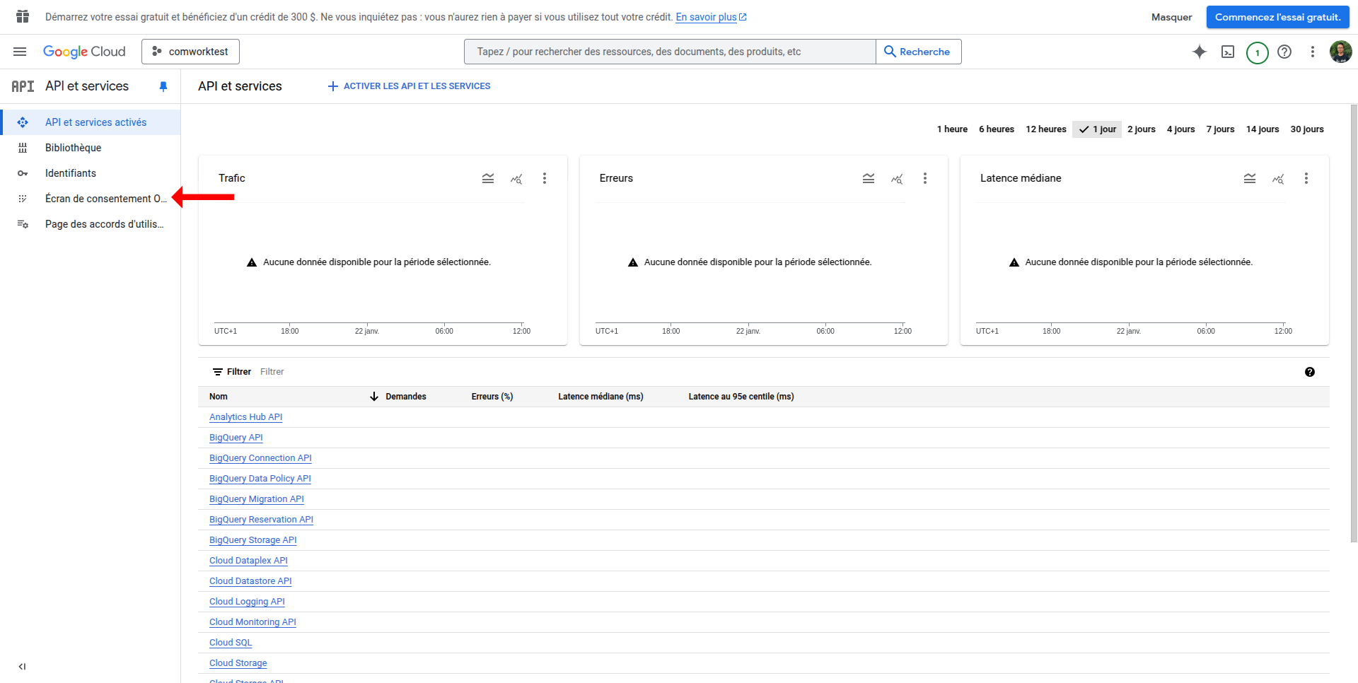 OAuth consent screen