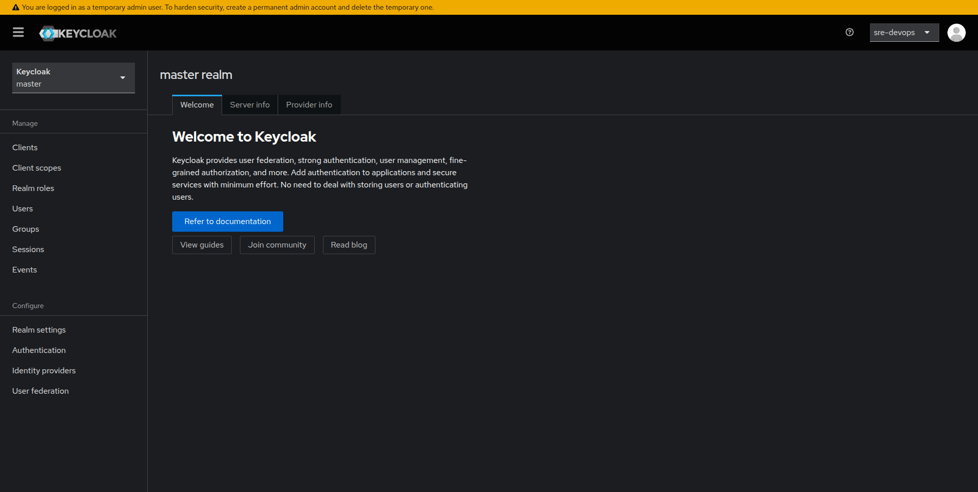 Keycloak Admin Console