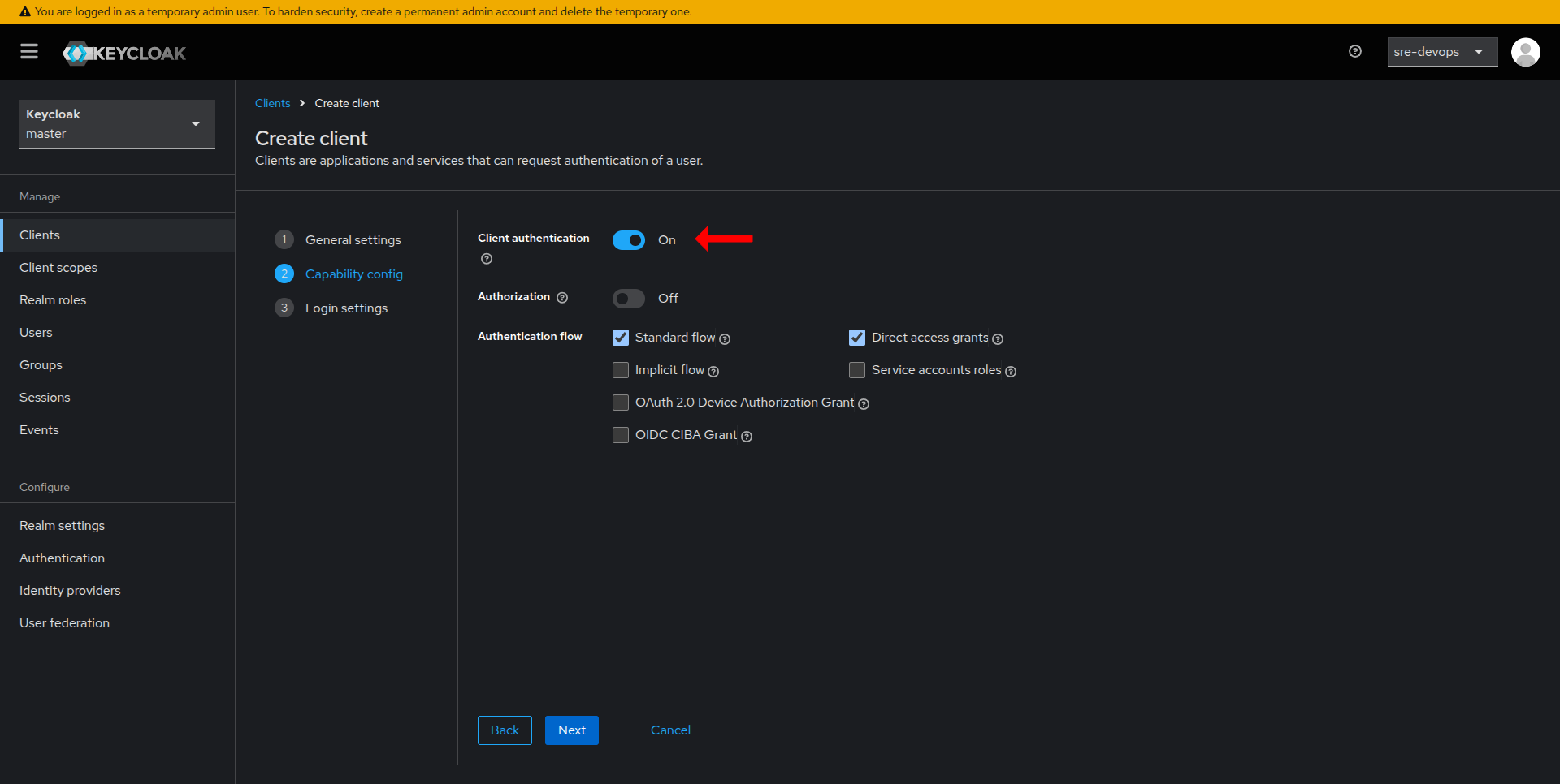 Create Keycloak Client
