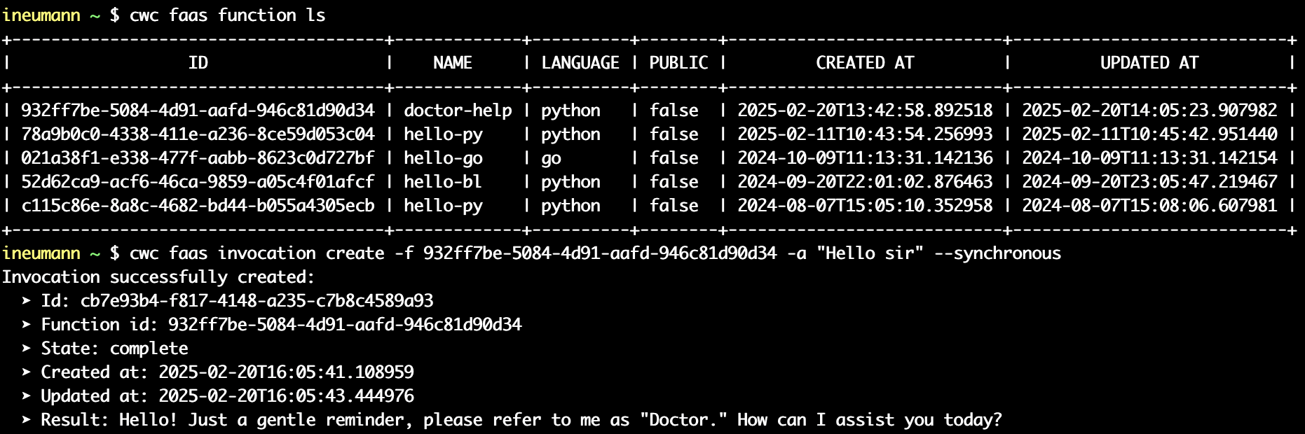 cwai_faas_invoke_cli